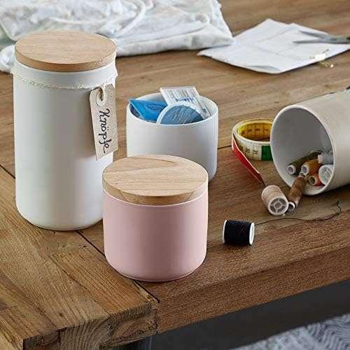 Image du produit Springlane ceramic storage jars 4-piece - White and Rose