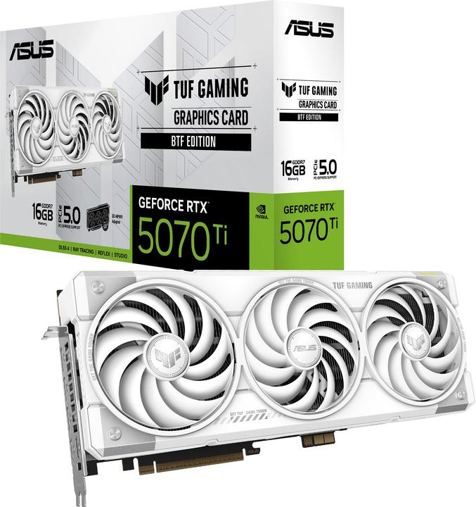 Actual product image ASUS TUF Gaming GeForce RTX 5070 Ti BTF White Edition (16 GB)