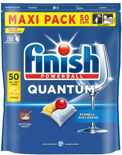 Produktbild Finish Calgonit POWERBALL QUANTUM ALL IN 1 CITRUS Spülmaschinentabs 50 St. (Tabs)