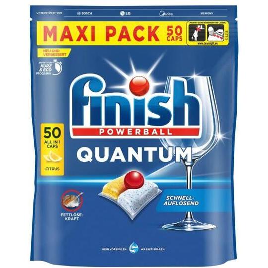 Finish Calgonit POWERBALL QUANTUM ALL IN 1 CITRUS Spülmaschinentabs 50 St.