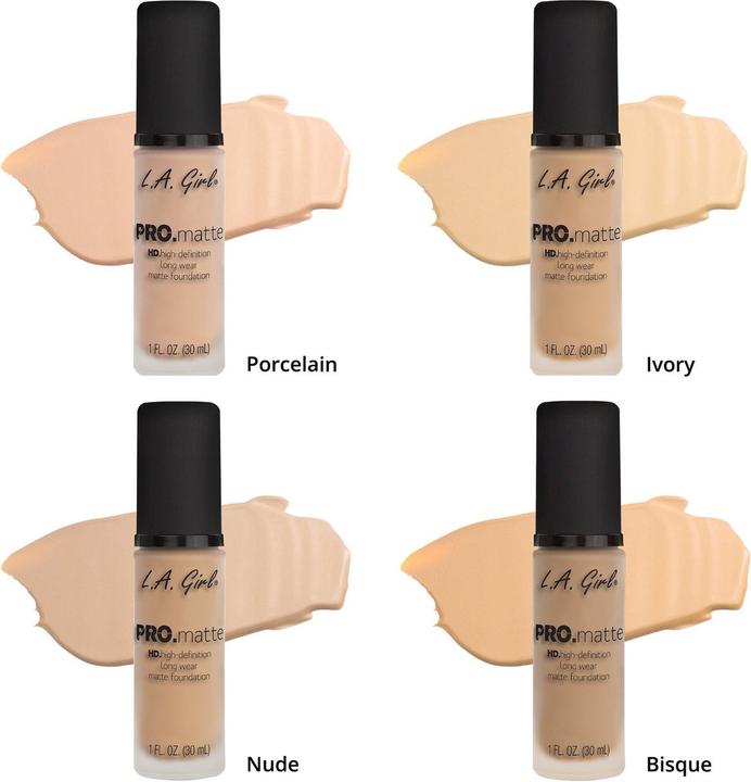 L.A. Girl LA Girl PRO Matte HD High-Definition Long Wear Matte Foundation Bisque