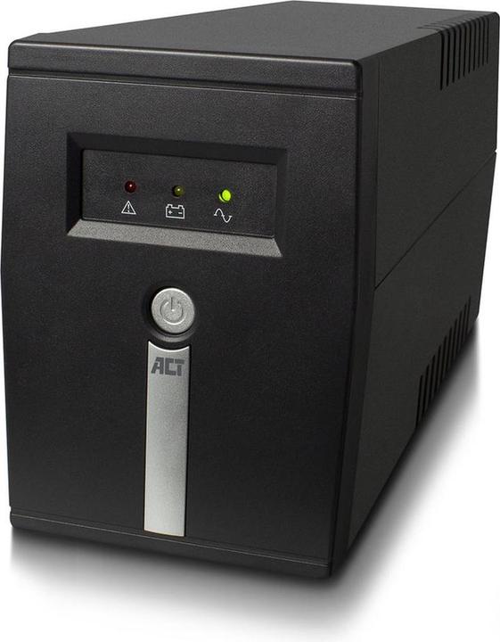 Produktbild ACT UPS, 600VA, 1x IEC (C13) + 1x Type F outlet, 1x IEC C14 input, 230V, AVR (600 VA, 360 W, Line-Interaktiv USV)