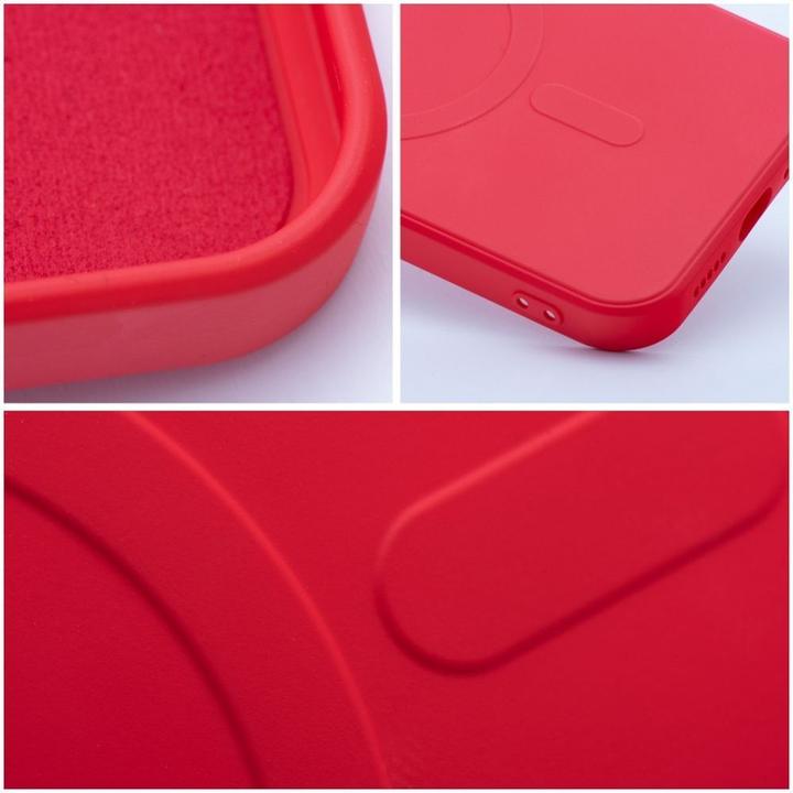 Actual product image OEM Back panel cover SILICONE MAG COVER case compatible with MagSafe for SAMSUNG A16 red