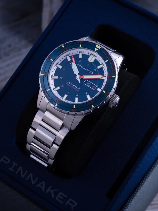 Produktbild Spinnaker SP-5099-44 Herrenuhr Hass Automatik Diver 43mm 30ATM (Taucheruhr, Lünette drehbar links, 43 mm)