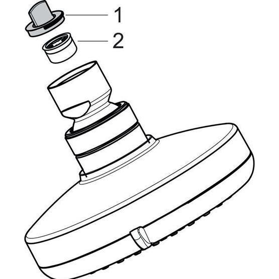 Thumbnail - hansgrohe, Duschbrause, Kopfbrause CROMA 100 VARIO DN 15, EcoSmart Version chrom (3 Strahlarten, 9 l/min)