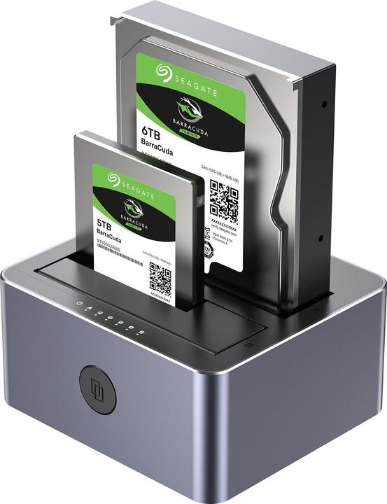 Produktbild Unitek Y-3026GY01-EU Disk Clone Station 2 x SATA 2 5 /3 5 USB 5Gbps