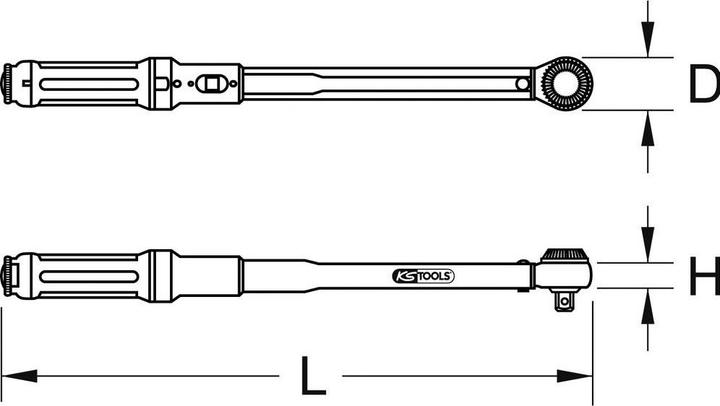 Image du produit KS Tools 1/2 ERGOTORQUE 60-32Nm Clé dynamométrique à cliquet (1/2", 60 Nm, 320 Nm)