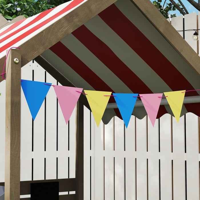 Produktbild Swisshandel24 Sandkasten mit Dach, Sandkiste aus Holz mit Sitzplatz, Spielhaus für 3-7 Jahre, grau