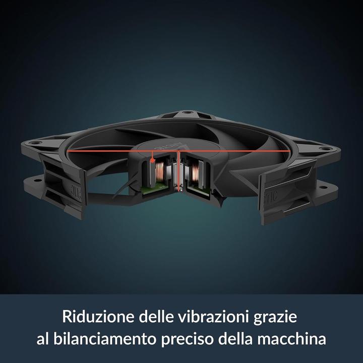 Actual product image Arctic Ventilateur de boitier P12 Pro Reverse - 12cm (Noir) (120 mm, 1 x)