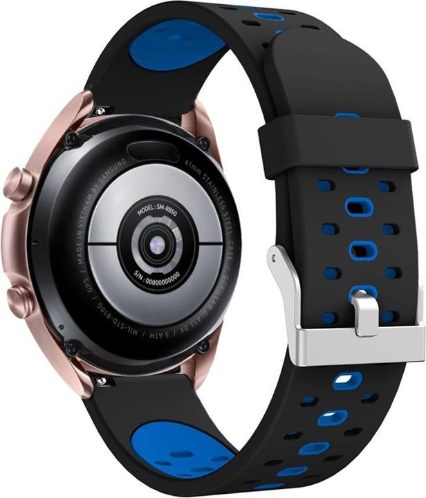 Produktbild Cover-Discount 20mm Silikon Ersatzarmband BI-color blau (20 mm, Silikon)