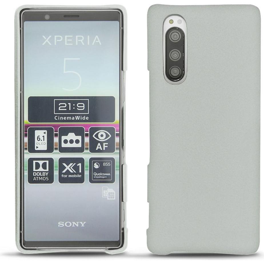 Noreve Lederschutzhülle (Sony Xperia 5), Smartphone Hülle, Grau