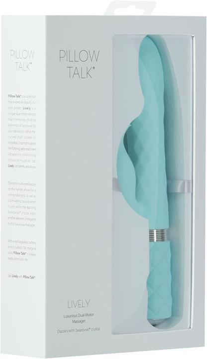 Actual product image Pillow Talk Lively Rotating Tarzan Vibrator - Teal