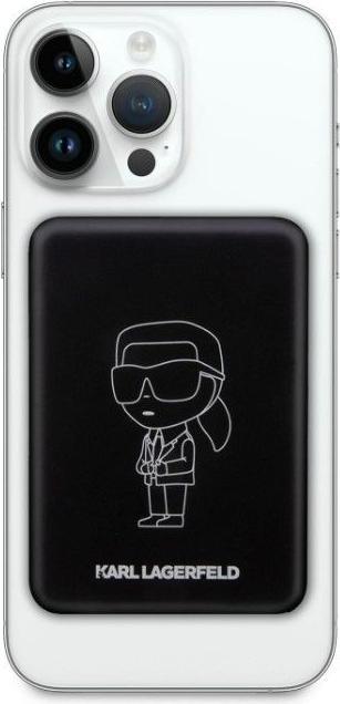 Actual product image Karl Lagerfeld Powerbank indukcyjny KLPBMKIOTTGK 5W 3000mAh czarny/black Ikonik MagSafe (3000 mAh, 5 W, 11.10 Wh)