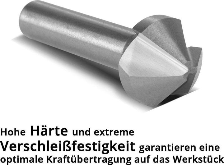 Actual product image Stahlwerk HSS countersink set of 6 90° 6.3-20.5 mm DIN 335 form C countersink (6,3, 10.4 mm, 12.4 mm, 20.5 mm, 16.5 mm, 8,3)