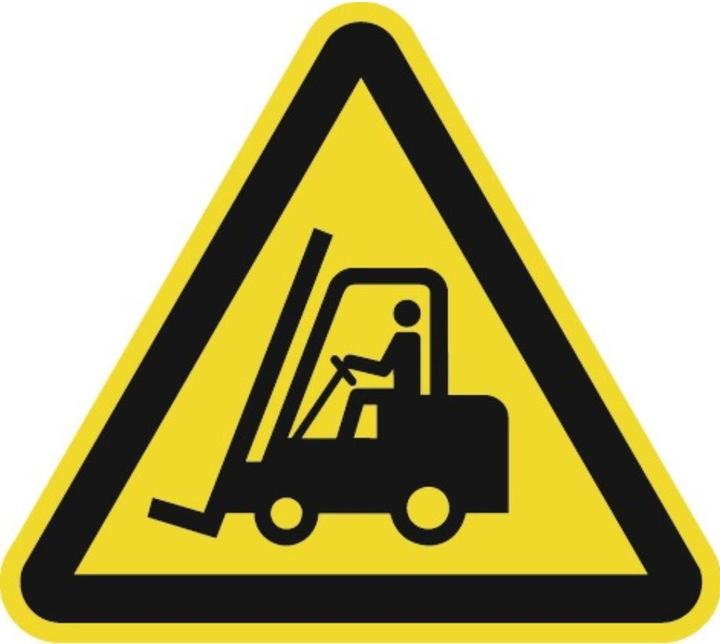 Actual product image HP Autozubehör Warning sign ASR A1.3/DIN EN ISO 7010 200 mm Warning of industrial trucks Plastic