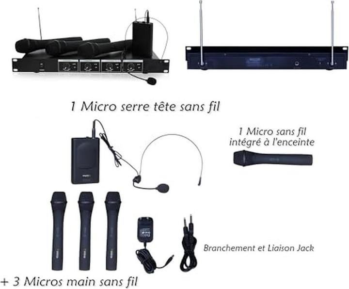 Actual product image Ibiza Sound VHF4 Draadloos karaokesysteem