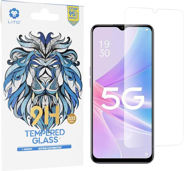 Actual product image Lito - 2.5D Classic Glass - Oppo A58 5G / A78 5G - Clear (1 Piece, Oppo A78 5G, Oppo A58)