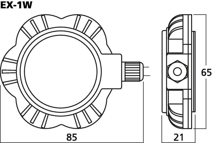 Produktbild Monacor Einbaulautsprecher EX-1W 10 W (1 Stk.)
