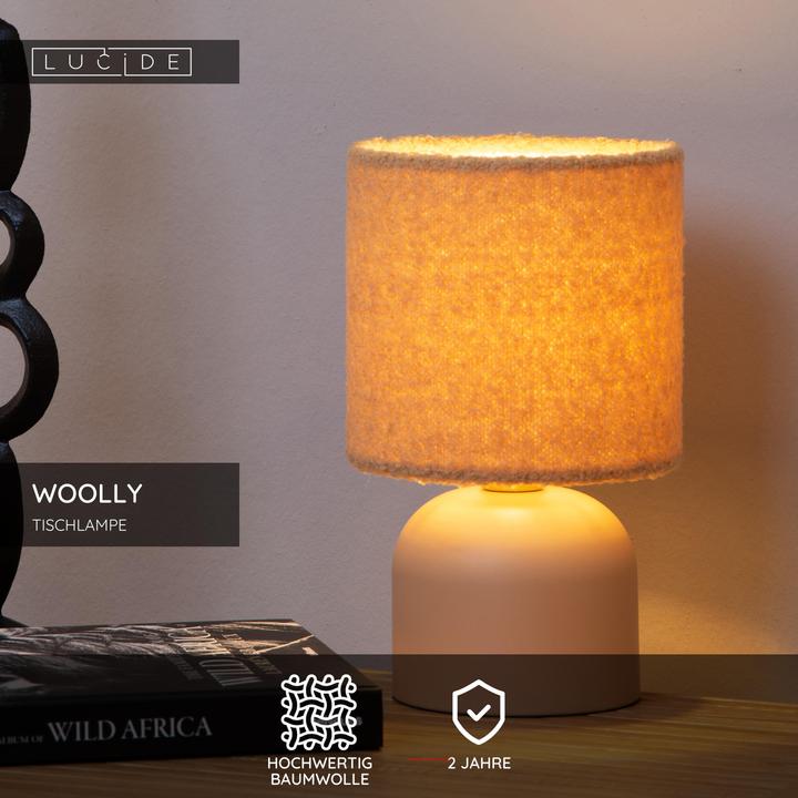 Produktbild Lucide WOOLLY - Tischlampe - Ø 16 cm - 1xE14 - Ockergelb 10516/01/44 (E14)