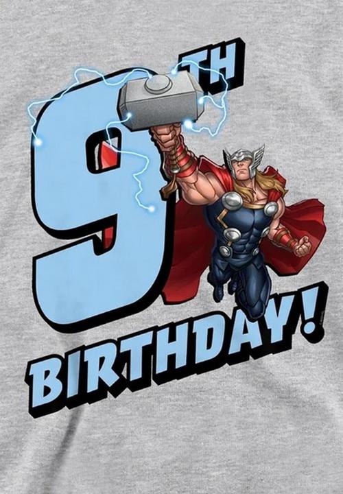 Produktbild Kapuzenpullover meliert 9 Geburtstag (128)