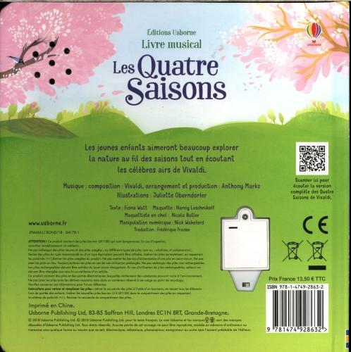 Actual product image Les Quatre saisons : livre musical (French, Fiona Wadden Sea, Juliet Oberndorfer, 2018)