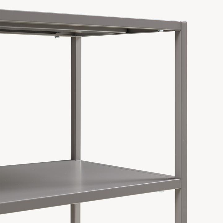 Produktbild En.Casa Konsolentisch Kuhmo Hellgrau Metalltischplatte (80 x 30 x 80 cm)