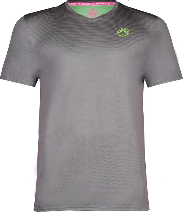 Bidi Badu Evin Tech Round-Neck-Tee - grau/neon grün (152)