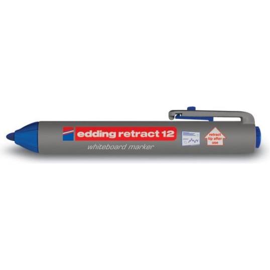 Edding, Marker, Whiteboardmarker retract 12 Strichstärke: 1,5-3 mm Schreibfarbe: blau (Blau, Grau, 3 mm, 1 x)