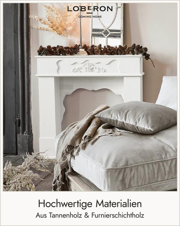 Actual product image Loberon Kaminkonsole Margaux antikweiss (102 x 21 x 97 cm)