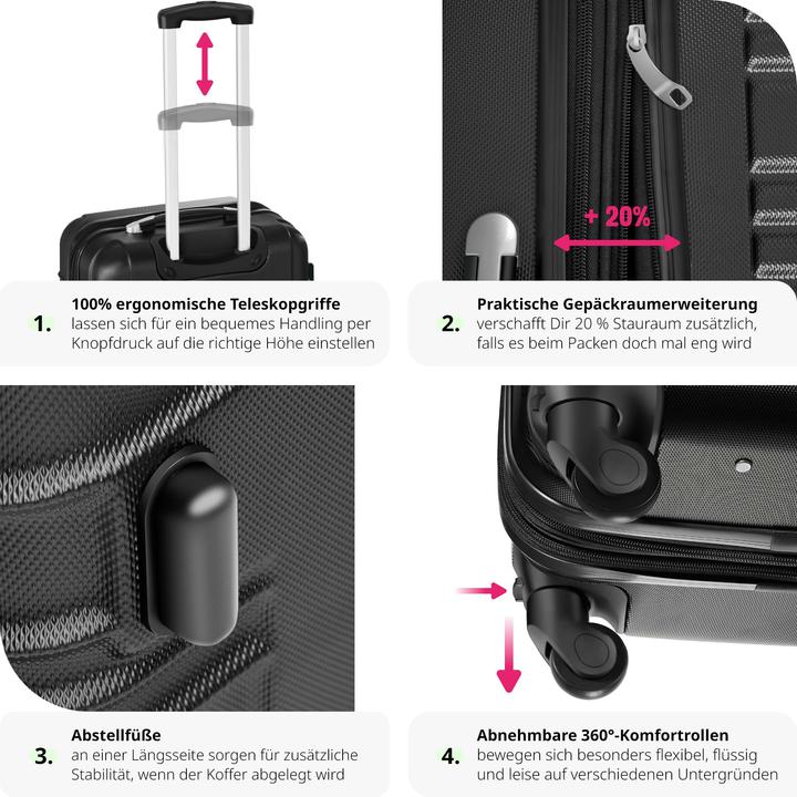 Actual product image tectake Hard case set (106 l)