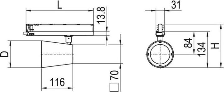 Produktbild Ridi LED-Stromschienenstrahler (3270 lm)