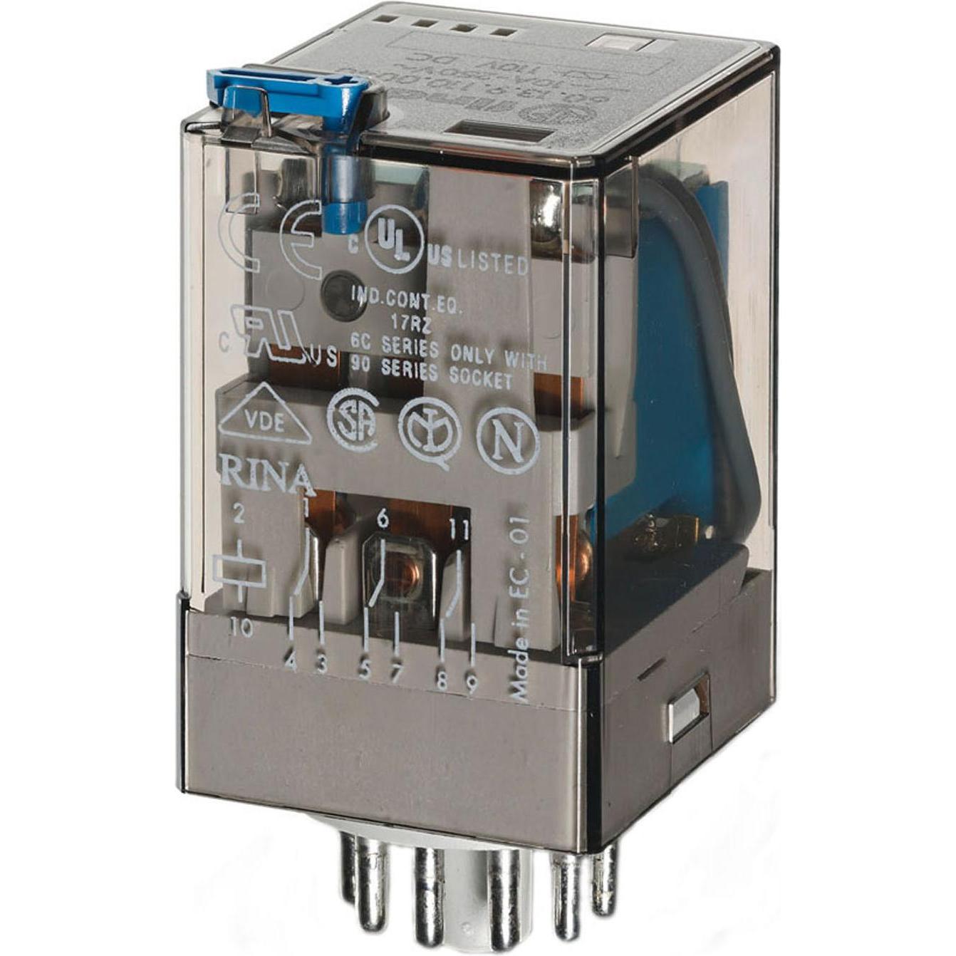 Finder Industrie-Steckrelais 10Af.Fas. 90.73/112 60.13.9.024.0040, Relais