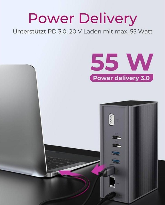 Produktbild Icy Box IB-DK2262AC (USB-C, 3 Ports)