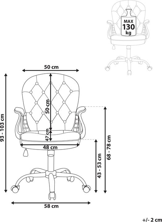 Actual product image Beliani Princess (43 - 53 cm)
