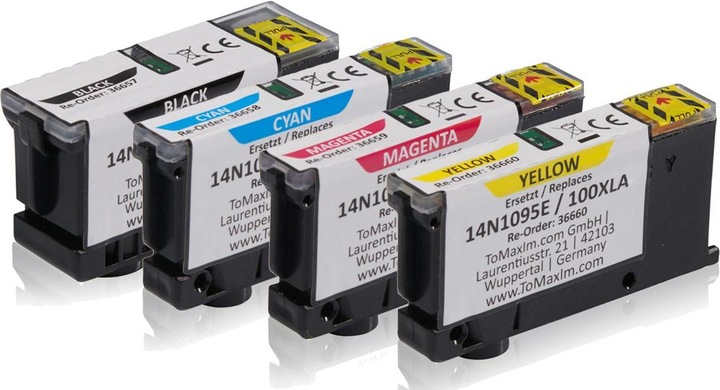 Produktbild Inkadoo Druckerpatronen multipack kompatibel zu Lexmark 14N1921E / 100XL XXL enthält 4x Tintenpatrone (BK)