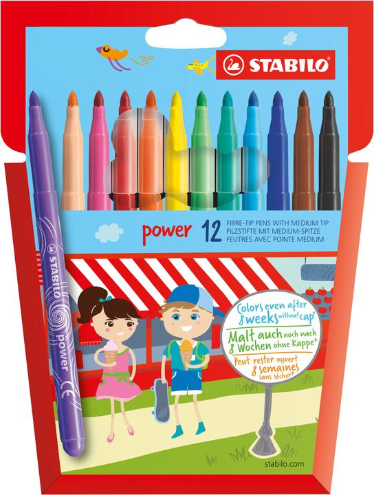 Immagine prodotto STABILO pennarello power (Multicolore, 12 x)