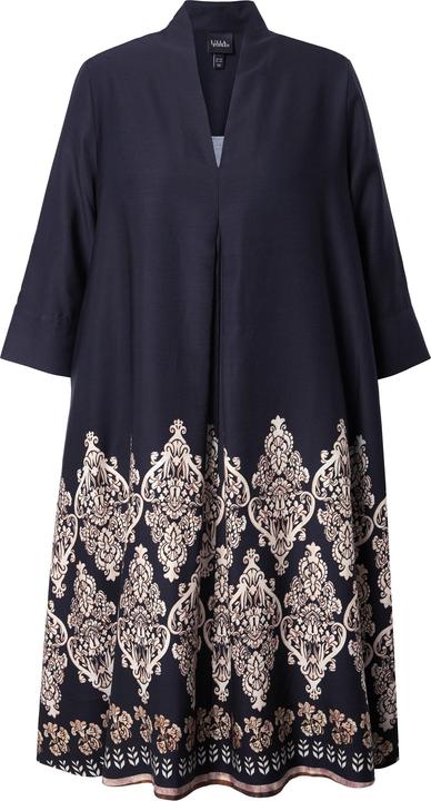 Image du produit Ulla Popken Robe midi en lyocell, coupe évasée, col calice et manches 3/4 (54)