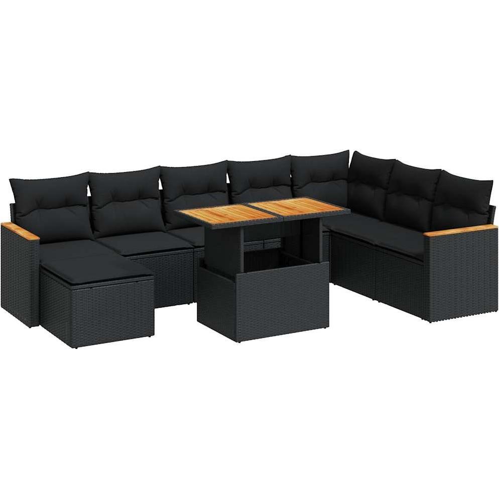 VidaXL, Gartenlounge, 10-tlg. Garten-Lounge-Set mit Kissen