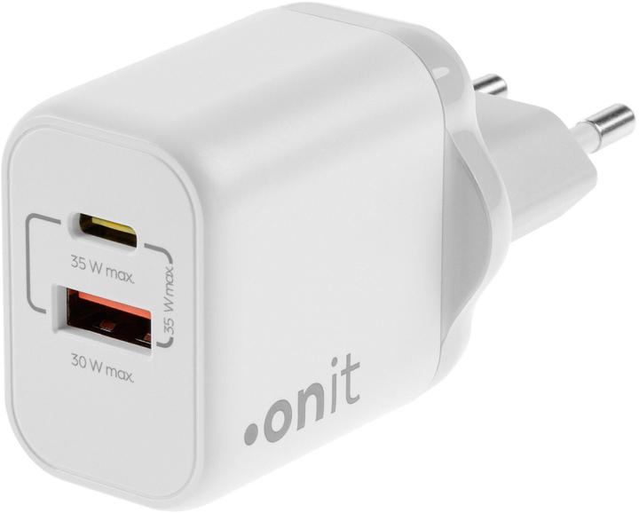 Onit USB-Wandladegerät Dual 1C1A 35 W GaN Weiss (35 W)