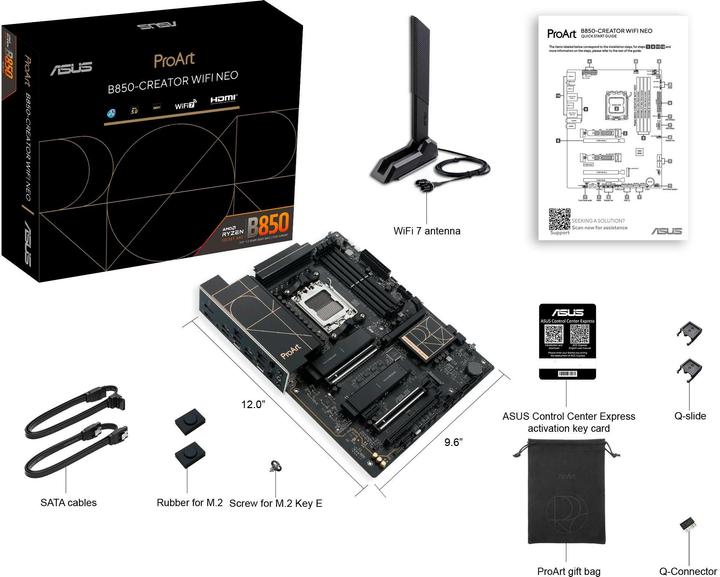 Image du produit ASUS AM5 PROART B850-CREATOR WIFI NEO (AM5, AMD B850, ATX)