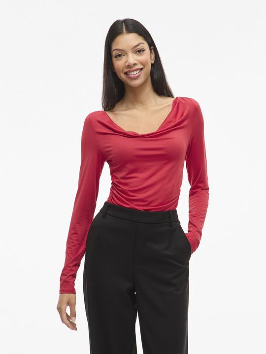 Immagine prodotto Vila VIKANA Wasserfall-Ausschnitt Oberteil mit langen Ärmeln (S)