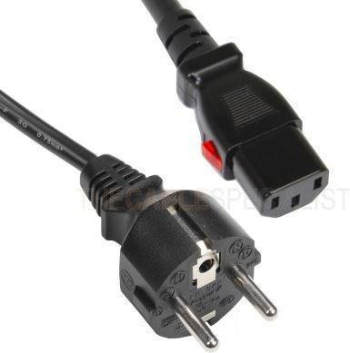 Produktbild Mercodan Scuko netkabel sort 1,8m, C13 (1.80 m)