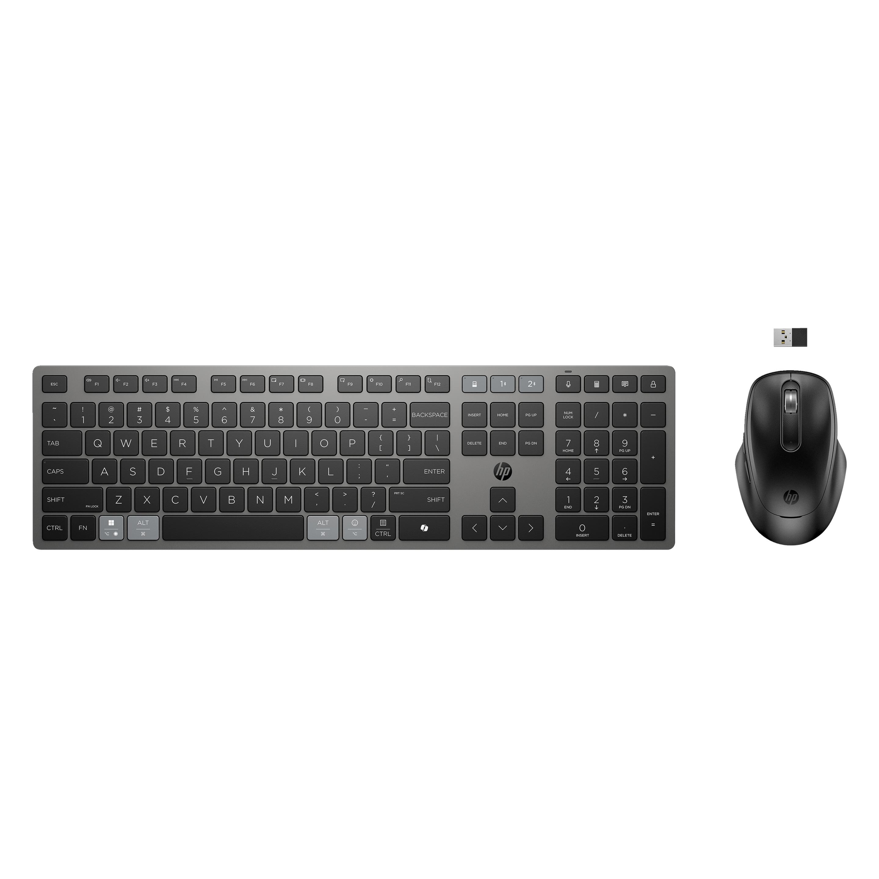 HP Eingabegeräte (Eng. Int., Kabellos), Tastatur, Schwarz