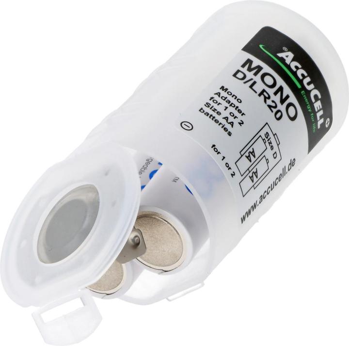 Produktbild Panasonic Adapter D, Mono, LR20 und eneloop Akku NiMH, Mignon, AA, HR06 (AA)