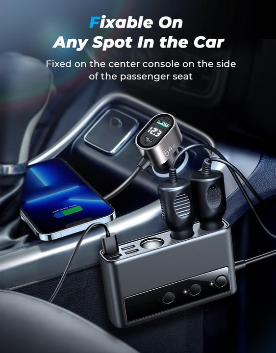 Actual product image Joyroom Multiport Car Cigarette Lighter