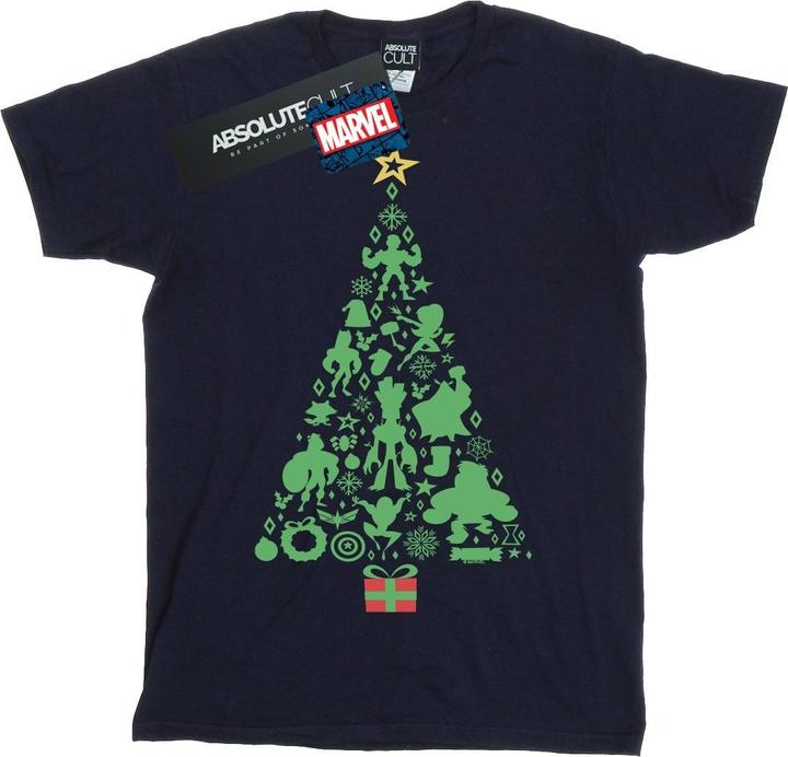 Actual product image Boys Avengers Christmas Tree T-Shirt (116)