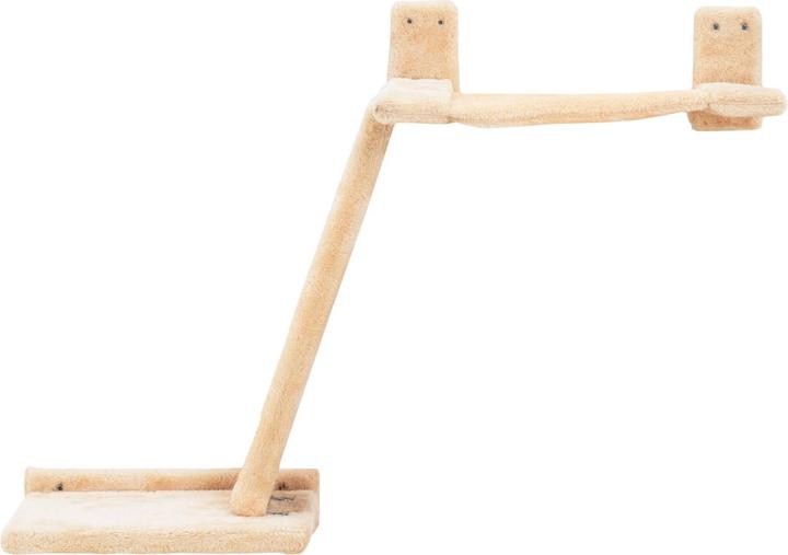 Produktbild Wiesenfield Katzen-Kletterwand 9-tlg. Hängematte Sisalsäule Höhle 3 Stufen Hängebrücke (45 cm, Creme­far­ben)