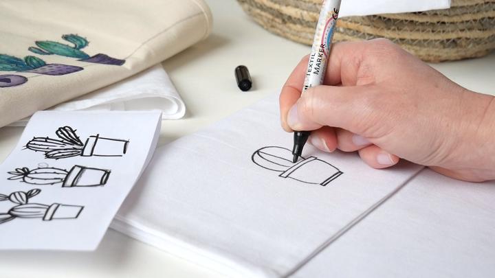 Actual product image Kreul Javana texi mäx Sunny fine fabric marker for light fabrics (1x)
