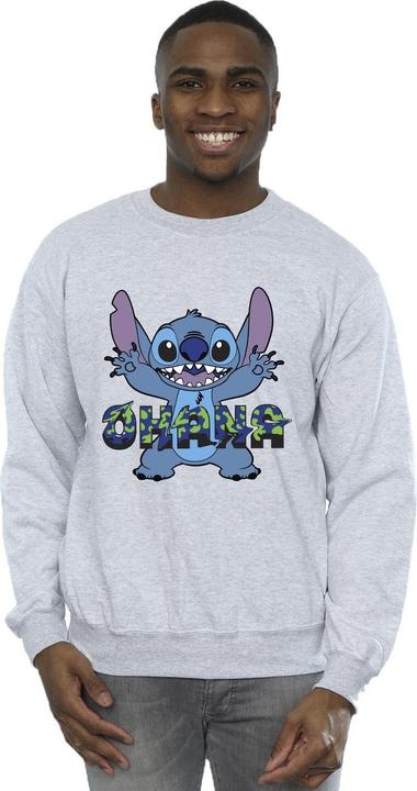 Produktbild Disney Lilo And Stitch Ohana Blue Glitch Sweatshirt (S)