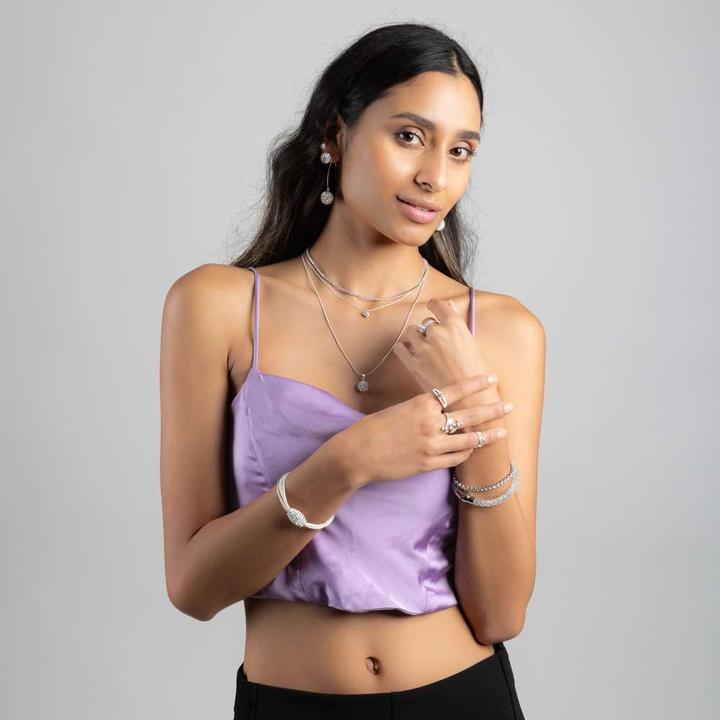 Immagine prodotto Bijouteria Pendente catena (Argento 925, Vetro (di orologio), 42 cm)